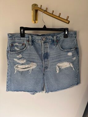 Levi's 501 Distressed Denim Shorts